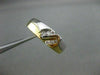 ESTATE .25CT DIAMOND 14KT TWO TONE GOLD DOUBLE SIDED GYPSY MENS RING #10288