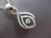 ESTATE LARGE .45CT DIAMOND 14KT WHITE GOLD INFINITY SOLITAIRE FLOATING PENDANT