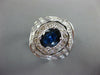 LARGE 3.63CT DIAMOND & AAA SAPPHIRE 14KT WHITE GOLD OVAL FLOWER ENGAGEMENT RING