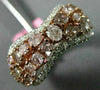 LARGE 3.54CT WHITE & PINK DIAMOND 18K WHITE & ROSE GOLD WEDDING ANNIVERSARY RING