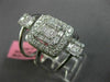 ESTATE EXTRA LARGE 1.28CT DIAMOND 18KT WHITE GOLD 3 ROW SQUARE ANNIVERSARY RING