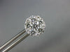 ESTATE 1.64CT DIAMOND 18KT WHITE GOLD 3D ROUND CLUSTER CLASSIC STUD EARRINGS