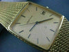 ESTATE WIDE CERTINA 18K YELLOW GOLD CLASSIC SQUARE FACE MEN'S SWISS WATCH #1553