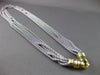 ESTATE 14KT WHITE & YELLOW GOLD MULTI STRANDED NECKLACE WITH LOBSTER LOCK #775