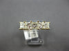 LARGE 2CT DIAMOND 14KT YELLOW GOLD 3D 5 STONE INVISIBLE WEDDING ANNIVERSARY RING