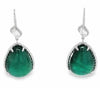 EXTRA LARGE 44.79CT DIAMOND & AAA EMERALD 18K WHITE GOLD 3D MULTI SHAPE EARRINGS