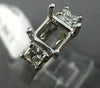 0.50CT PRINCESS DIAMOND 14KT WHITE GOLD 3 STONE SEMI MOUNT ENGAGEMENT RING #2872