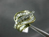 ESTATE LARGE 1.10CT DIAMOND 14KT WHITE & YELLOW GOLD WAVE SWIRL FUN RING #17141