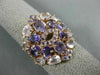 ESTATE 5.0CT AAA AMETHYST TANZANITE & PINK QUARTZ 14KT ROSE GOLD FILIGREE RING