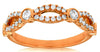 ESTATE .47CT DIAMOND 14KT ROSE GOLD 3D CLASSIC INFINITY LOVE ANNIVERSARY RING