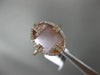 ESTATE .22CT DIAMOND & AAA MOTHER OF PEARL 14KT ROSE GOLD 3D OVAL FUN RING