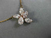 1.54CT WHITE & PINK DIAMOND 18K WHITE & ROSE GOLD 3D BY THE YARD FLOWER NECKLACE