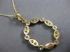 LARGE 1.06CT DIAMOND 14KT YELLOW GOLD 3D MULTI LEAF OPEN OVAL FLOATING PENDANT