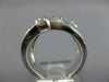 WIDE 1.35CT DIAMOND 14KT WHITE GOLD CRISS CROSS LOVE KNOT FUN ANNIVERSARY RING
