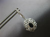 LARGE 1.28CT DIAMOND & AAA SAPPHIRE 14K WHITE GOLD OVAL & ROUND HANGING EARRINGS