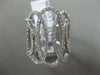ESTATE LARGE .97CT DIAMOND 18KT WHITE GOLD 3D MULTI OVAL INTERTWINING FUN RING