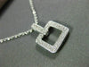 ESTATE .15CT DIAMOND 14KT WHITE GOLD CLASSIC OPEN SQUARE FILIGREE PENDANT #20917