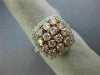 ESTATE 1.24CT WHITE & PINK DIAMOND 18K WHITE & ROSE GOLD SQUARE ANNIVERSARY RING