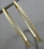 EXTRA LARGE 2.39CT DIAMOND 18K YELLOW GOLD ROUND INSIDE OUT HOOP HANGING EARRINGS