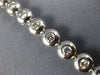 LARGE 2.20CT DIAMOND 14KT WHITE GOLD ROUND BEZEL CLASSIC TENNIS BRACELET #1481