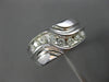 ESTATE WIDE .50CT DIAMOND 14KT WHITE GOLD 3D EIGHT STONE WAVE INFINITY MENS RING