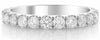 ESTATE 1.62CT DIAMOND 14KT WHITE GOLD 3D ETERNITY SHARE PRONG ANNIVERSARY RING