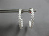 ESTATE 1.62CT DIAMOND 18K WHITE GOLD 3D CLASSIC INSIDE OUT HOOP HANGING EARRINGS