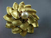 ANTIQUE LARGE .24CT GARNET & PEARL 14KT YELLOW GOLD FLOWER FILIGREE BROOCH 20413