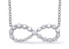 ESTATE .42CT DIAMOND 14KT WHITE GOLD 3D CLASSIC INFINITY LOVE NECKLACE
