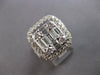 EXTRA LARGE 2.8CT DIAMOND 18KT WHITE GOLD ROUND & BAGUETTE HALO ANNIVERSARY RING