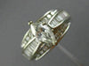 EXTRA WIDE 1.45CT ROUND & BAGUETTE DIAMOND 14KT WHITE GOLD 3D ENGAGEMENT RING