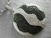 LARGE 4.51CT WHITE & BLACK DIAMOND 18KT WHITE & BLACK GOLD CIRCULAR WAVE PENDANT