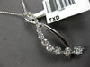 LARGE .50CT DIAMOND 14KT WHITE GOLD 3D CLASSIC JOURNEY INFINITY FLOATING PENDANT