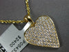 ESTATE .75CT DIAMOND 18K YELLOW GOLD 3D CLASSIC HEART PAVE FLOATING LOVE PENDANT