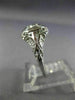 ANTIQUE WIDE .15CT OLD MINE DIAMOND 18KT WHITE GOLD SQUARE ENGAGEMENT RING 26037