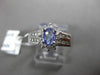 ESTATE 1.08CT DIAMOND & AAA TANZANITE 14KT WHITE GOLD CLUSTER ENGAGEMENT RING