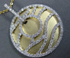ESTATE 1.60CT DIAMOND 18KT WHITE & YELLOW GOLD CIRCULAR MULTI WAVE FUN NECKLACE