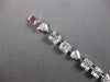 ESTATE 3.57CT DIAMOND 18KT WHITE GOLD 3D ROUND & BAGUETTE SQUARE TENNIS BRACELET
