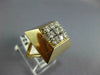 ANTIQUE LARGE .50CT DIAMOND 14K WHITE & YELLOW GOLD 3D CLASSIC PYRAMID RING #129
