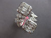 EXTRA LARGE 2.69CT DIAMOND 18KT WHITE GOLD 3D DOUBLE SQUARE CRISS CROSS FUN RING
