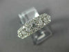 WIDE 1.25CT DIAMOND 18K WHITE GOLD 3D 3 ROW ROUND SEMI ETERNITY ANNIVERSARY RING