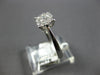 ESTATE .34CT DIAMOND 18KT WHITE GOLD ROUND 3D CLUSTER INVISIBLE ENGANGEMENT RING