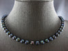 ESTATE LONG AAA TAHITIAN PEARL 14KT WHITE GOLD FILIGREE 7MM LOVE NECKLACE #27956