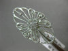 ESTATE LARGE .36CT ROUND DIAMOND 14KT WHITE GOLD OPEN FILIGREE FLOWER LOVE RING