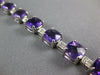 14.21CT DIAMOND & AAA AMETHYST 14KT WHITE GOLD CUSHION & ROUND TENNIS BRACELET