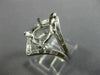 ESTATE .45CT DIAMOND 14KT WHITE GOLD V SHAPED SEMI MOUNT ENGAGEMENT RING #26219