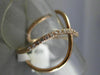 ESTATE WIDE .25CT ROUND DIAMOND 14KT ROSE GOLD 3D INFINITY X LOVE FUN RING