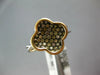 .51CT MULTI COLOR DIAMOND 14KT WHITE & ROSE GOLD 4 LEAF CLOVER FLOWER LOVE RING