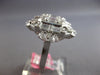 EXTRA LARGE 3.14CT DIAMOND 18KT WHITE GOLD MULTI SHAPE DOUBLE SQUARE FLOWER RING