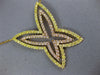 EXTRA LARGE 3.07CT PINK & CANARY DIAMOND 18K YELLOW ROSE GOLD BUTTERFLY NECKLACE